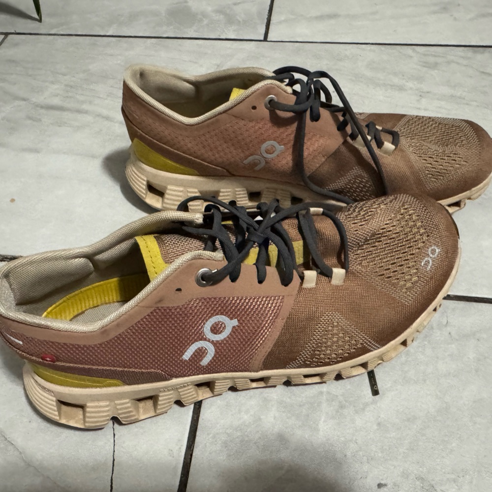 On Running Women’s Pink and Yellow Running Shoes
